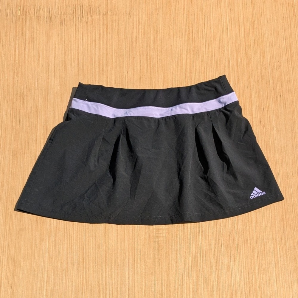 Adidas ClimaLite Skort‎ Athletic Skirt Black Lavender Women's Small Tennis Golf
